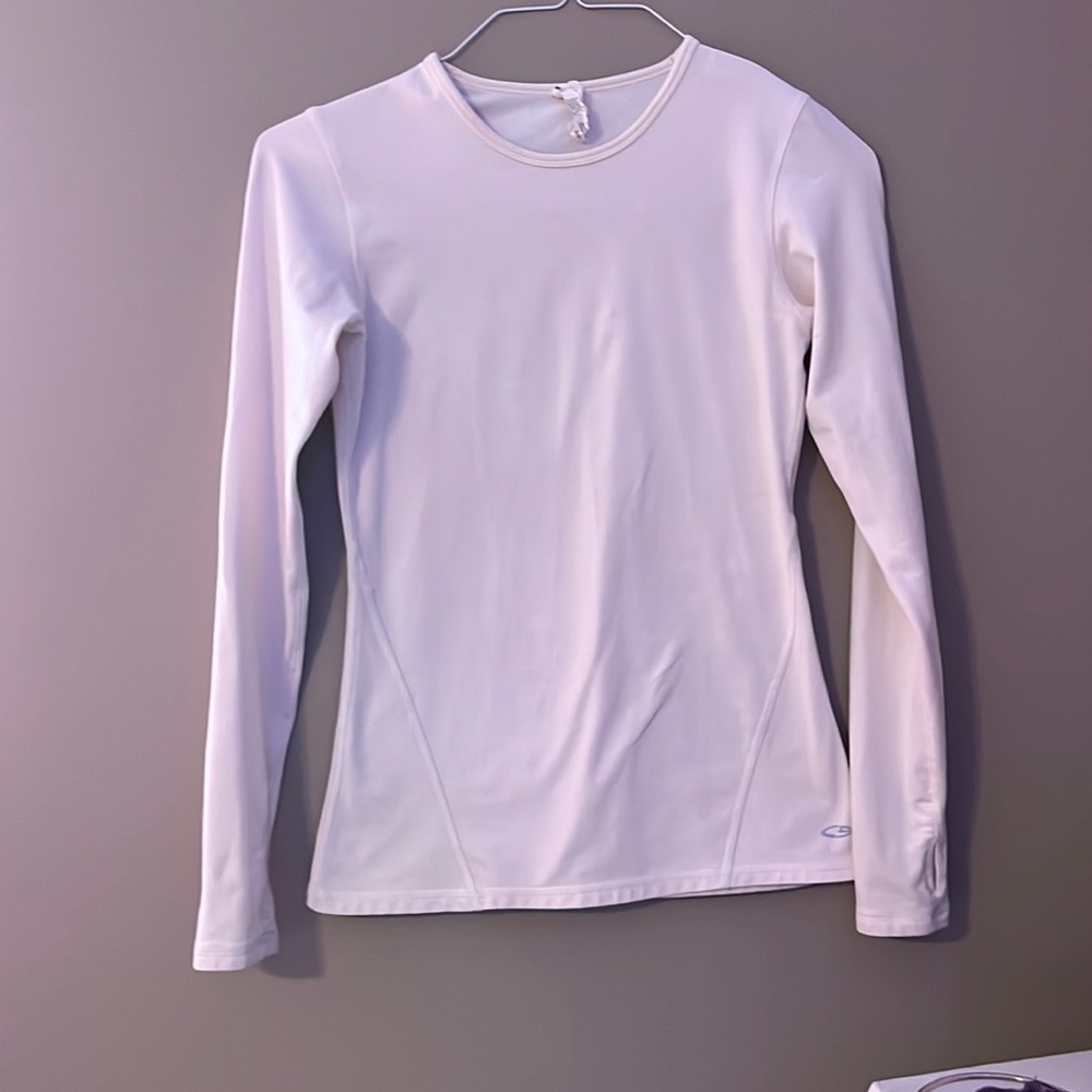 Champion Duo Dry white long sleeve athletic top size xs
